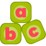 Icono de cuados con letras