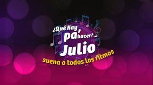Banner colorido musical de evento de Julio
