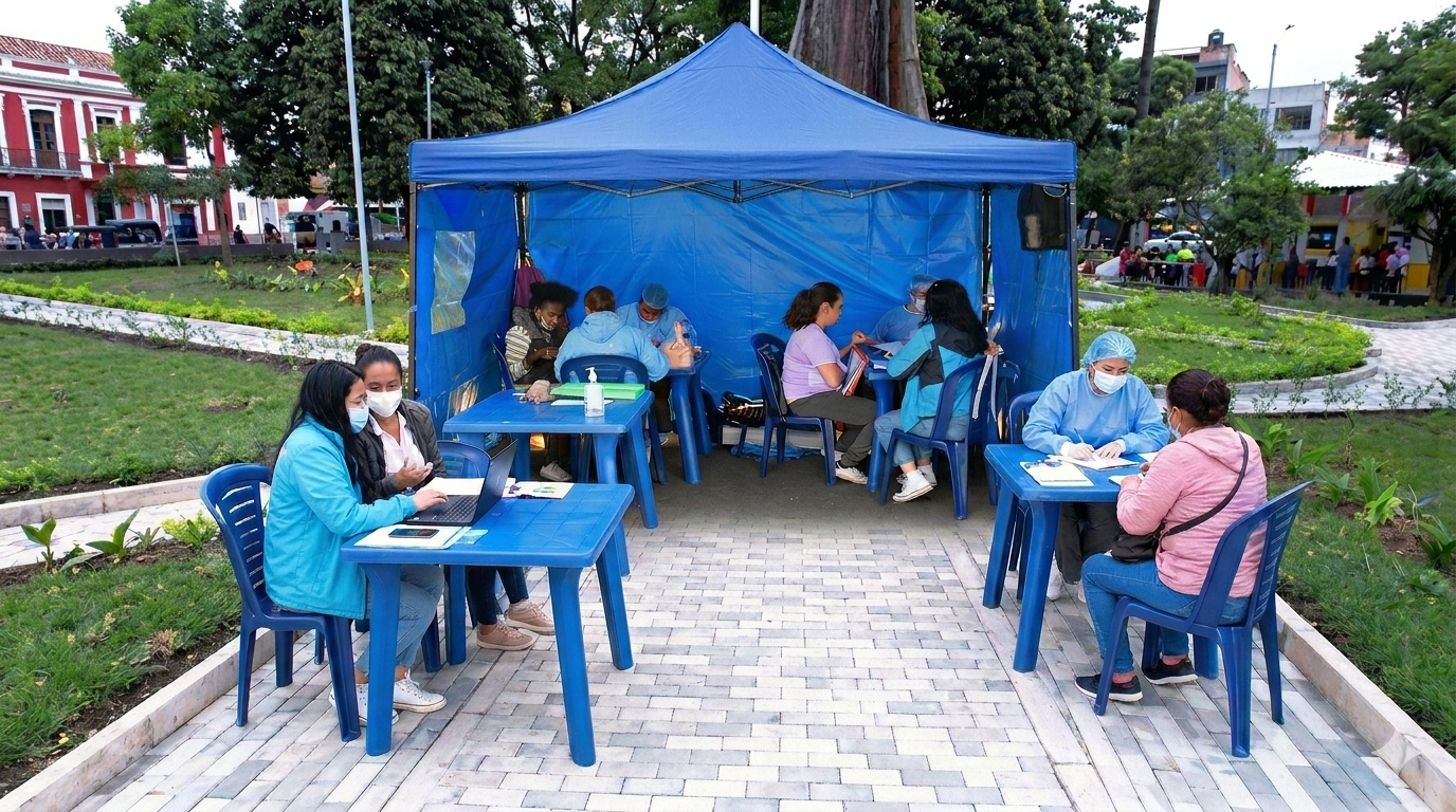 Jornada de vacunación en parque de Caldas
