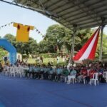 Personas en evento de Inauguración de los Juegos